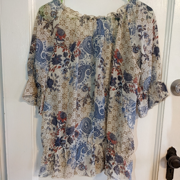 🌲Women's Scoop neck Sheer Size L - Picture 3 of 7